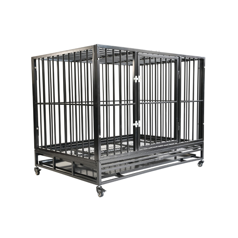 DH121-2 Heavy Duty Pet Kennel Sammenleggbar med plastbrett