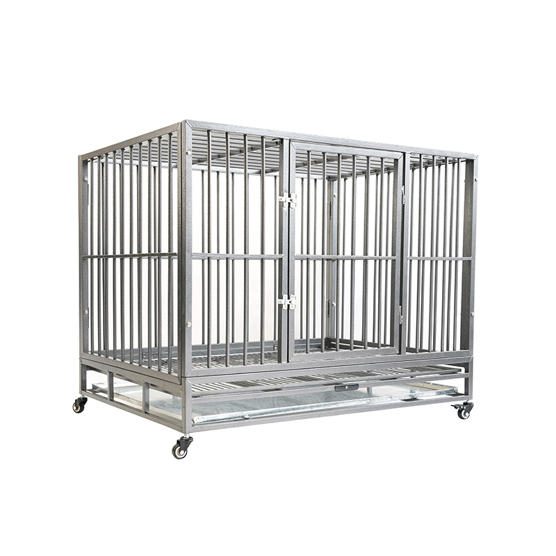 DH121-2 Heavy Duty Pet Kennel Sammenleggbar med plastbrett