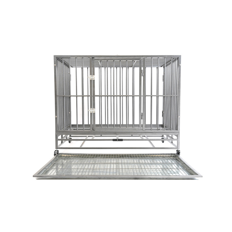 DH121-2 Heavy Duty Pet Kennel Sammenleggbar med plastbrett