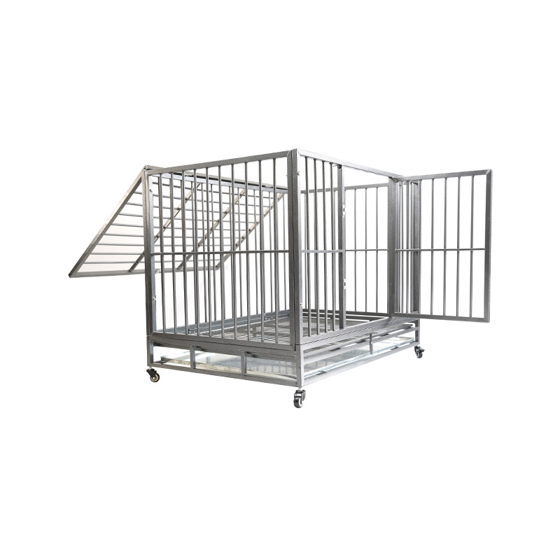 DH121-2 Heavy Duty Pet Kennel Sammenleggbar med plastbrett