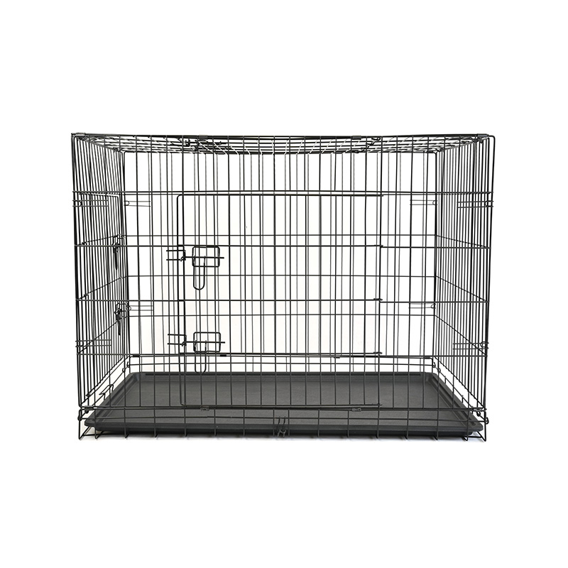 DH016-4 2-dørs jernbrett Metall Pet Bur Hundekasse