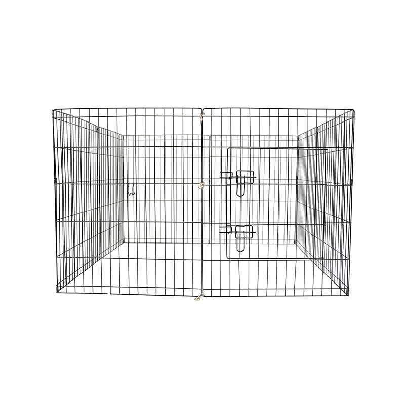 DH051-2 8 paneler Metal Pet Lekegrind Folding Crate