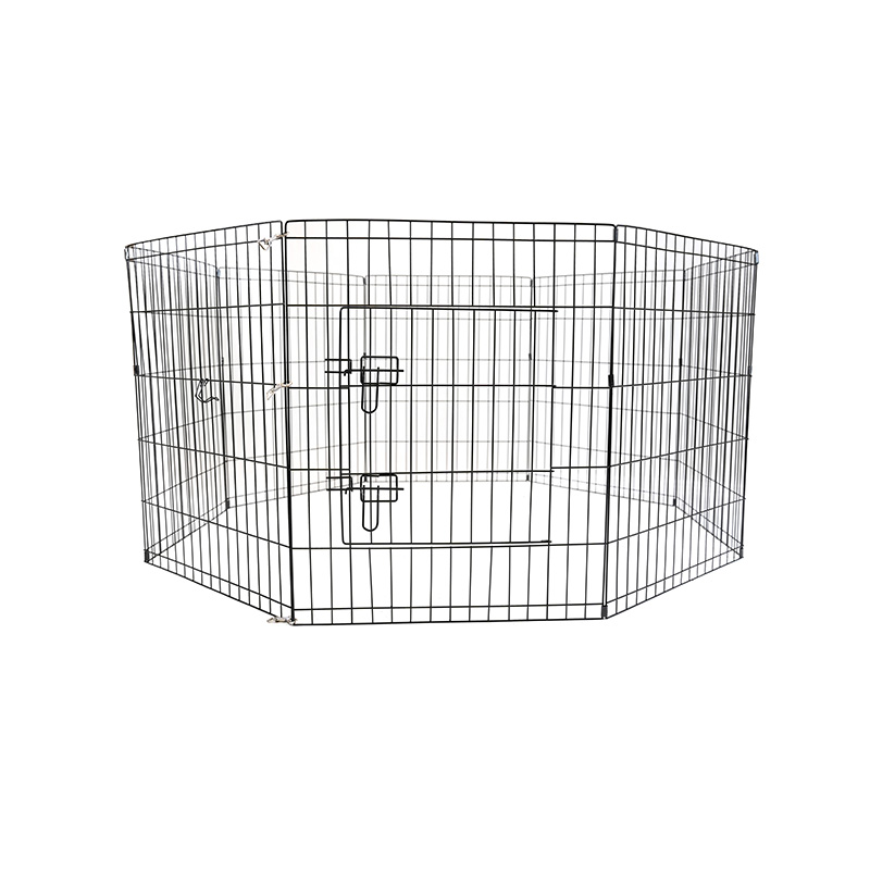 DH051-2 8 paneler Metal Pet Lekegrind Folding Crate